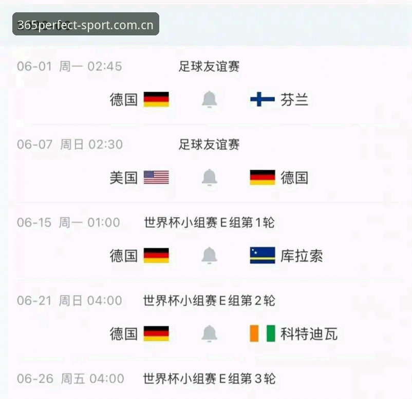完美体育365wm2026版 德国队26人世界杯名单全面解析:诺伊尔王者归来,18岁新星卡尔引关注